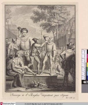 Panurge & l'Anglois disputent par Signes.