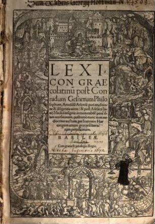 Lexicon Graecolatinu[m]