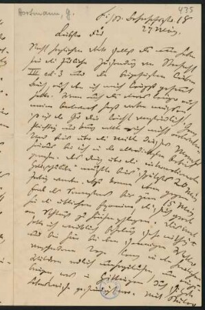 Brief vom 27. März 1889
