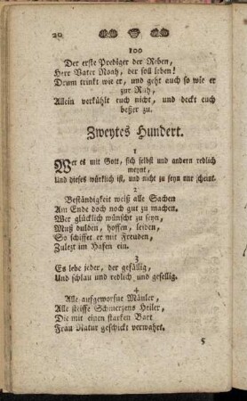 Zweytes Hundert.