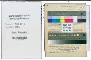 Entnazifizierung Friedrich Rick , geb. 23.12.1914 ()