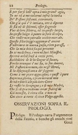 Osservazioni Sopra Il Prologo