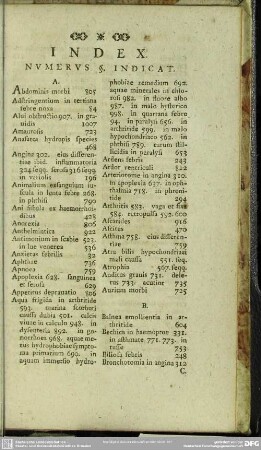 Index Numerus & Indicat.