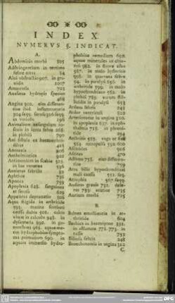 Index Numerus & Indicat.