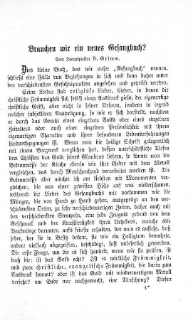 Brauchen wir ein neues Gesangbuch?