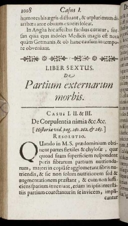 Liber Sextus, De Partium externarum morbis