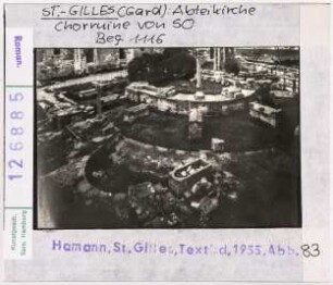 Saint-Gilles-du-Gard: Abteikirche, Chorruine von Südosten