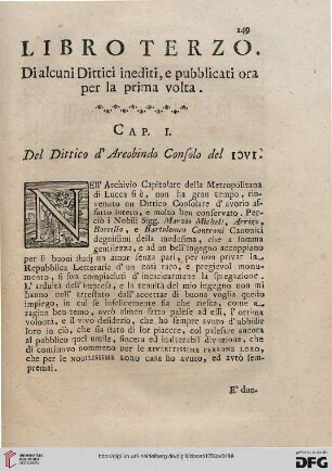 Libro terzo: Di alcuni dittici inediti, e pubblicati ora per la prima volta