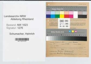 Entnazifizierung Heinrich Schumacher , geb. 09.09.1895 (Arbeiter)