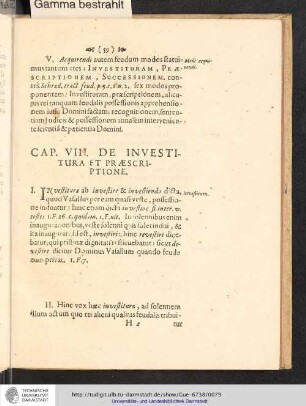 Cap. VIII. De Investitura Et Praescriptione