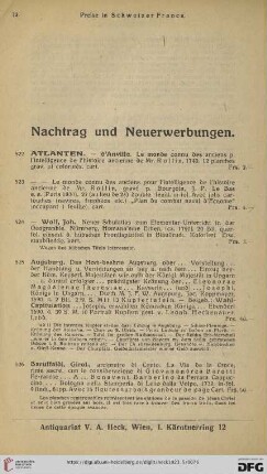 Nachtrag und Neuerwerbungen (Nr. 522-571)