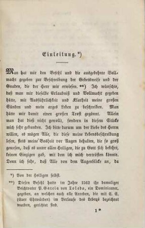 Die sämmtlichen Schriften der heiligen Theresia von Jesu. 1, Das Leben der heiligen Theresia von Jesu ...