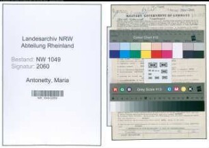 Entnazifizierung Maria Antonetty , geb. 13.02.1898 (Aerztin)