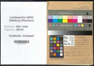 Entnazifizierung Elisabeth Guellecke , geb. 09.03.1908 (Schulhelferin)