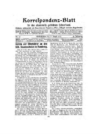 Verein der Oberlehrer an den höh. Staatsschulen in Hamburg