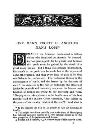 One Man's Profit Is Another Man's Loss