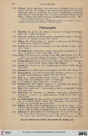 Philosophie (Nr. 1417-1457)