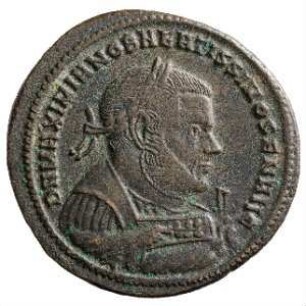 Münze, Follis, 305 - 306 n. Chr.