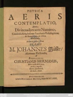 Physica Aeris Contemplatio