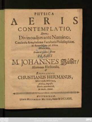 Physica Aeris Contemplatio