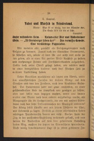 26-36, 3. Kapitel: Fahrt und Marsch in Feindesland