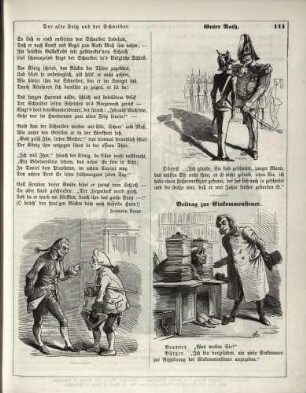 "Der alte Fritz und der Schneider" "Guter Rath" "Beitrag zur Einkommensteuer"
