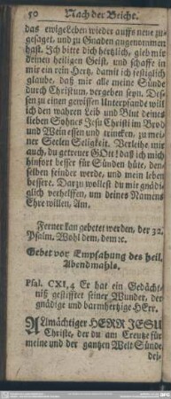 [Vor dem heil. Abendmahl]