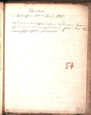 Decretum d d Gottorff den 15ten Decbr 1767