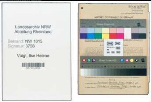 Entnazifizierung Ilse Helene Voigt , geb. 10.06.1911 (Aerztin)