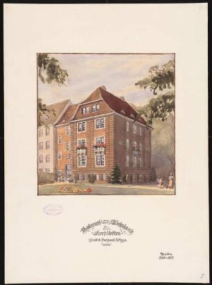 Wohnhaus für einen Architekten: Perspektivische Ansicht