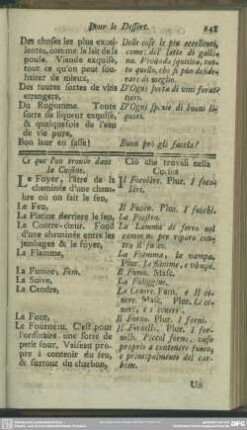 Ce que l'on trouve dans la Cuisine