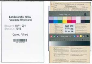 Entnazifizierung Alfried Opriel, geb. 18.11.1918 (Arbeiter)