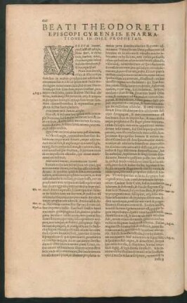 Beati Theodoreti Episcopi Cyrensis, Enarrationes In Osee Prophetam.