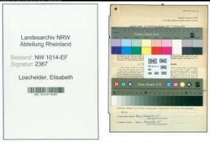 Entnazifizierung Elisabeth Loschelder , geb. 20.04.1907 ()