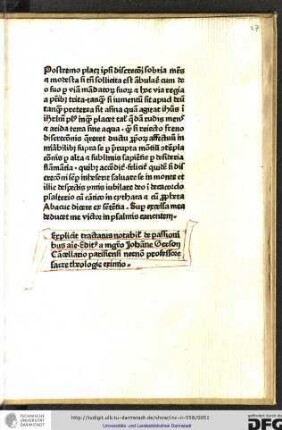 Explicit tractatus notabilis de passionibus anime, editus a magistro Iohanne Gerson, cancellario Parisiensi necnon professore sacre theologie eximio.
