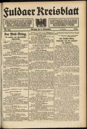 Ausgabe vom Montag, den 08. November 1915.