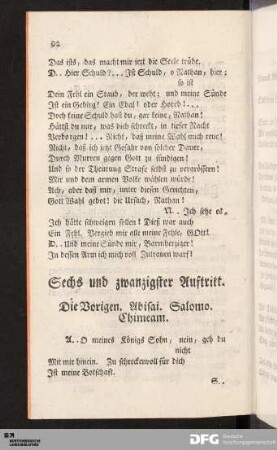 Sechs und zwanzigster Auftritt