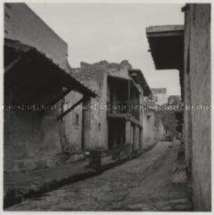 Herculaneum, Straße, Casa a Graticcio (Haus mit dem Fachwerk)