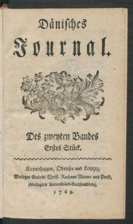 Des zweyten Bandes Erstes Stück