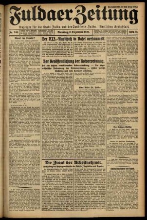 Erste Ausgabe vom Dienstag, den 08. Dezember 1931.