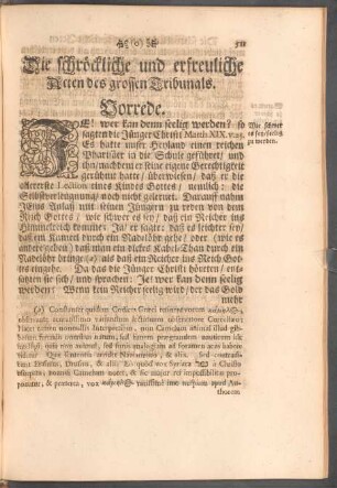Die schröckliche und erfreuliche Acten des grossen Tribunals.