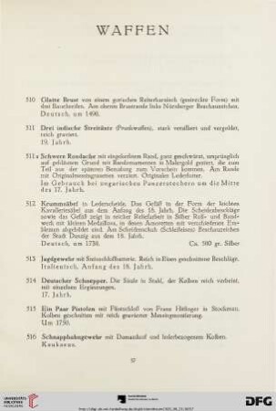 Waffen (Nr. 510-545)