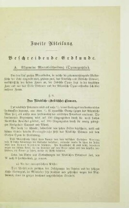 A. Allgemeine Meeresbeschreibung (Ozeanographie)