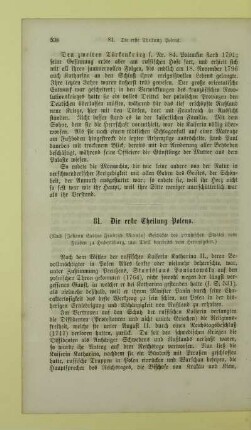 81. Die erste Theilung Polens