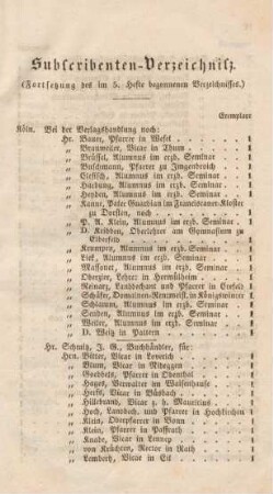 III-VI Subscribenten-Verzeichnis
