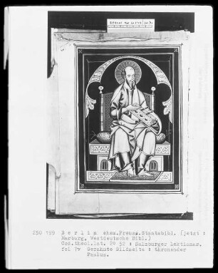 Lektionar aus Salzburg — Thronender Paulus, Folio 7verso