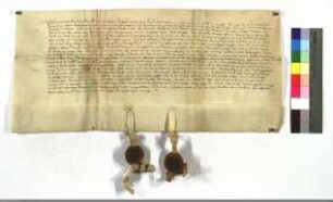 Heinrich Duringe u. Heintz Breitenbach stellen einen Revers aus für Groppe v. Fleckenbühl gen. Bürgeln, welchen Dietrich v. Cleen, Komthur, in den...