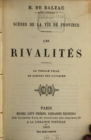 Les rivalités