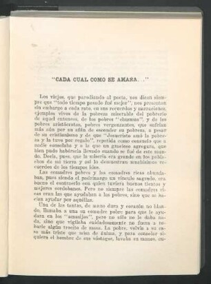 "Cada cual como se amaña..."