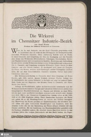 Die Wirkerei im Chemnitzer Industrie-Bezirk